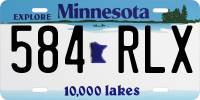MN license plate 584RLX