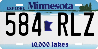 MN license plate 584RLZ