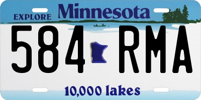 MN license plate 584RMA