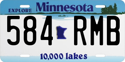 MN license plate 584RMB