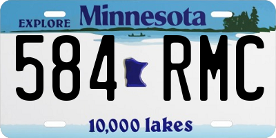 MN license plate 584RMC