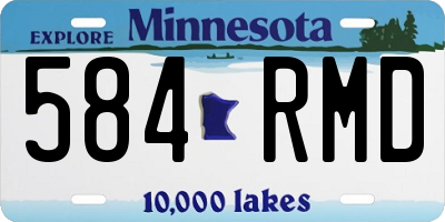 MN license plate 584RMD