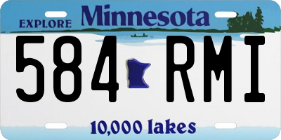 MN license plate 584RMI
