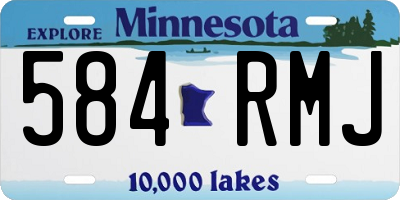 MN license plate 584RMJ