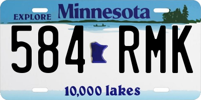 MN license plate 584RMK