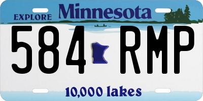 MN license plate 584RMP