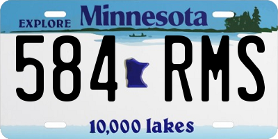 MN license plate 584RMS