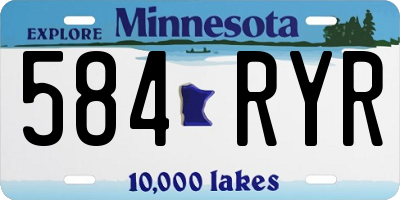 MN license plate 584RYR