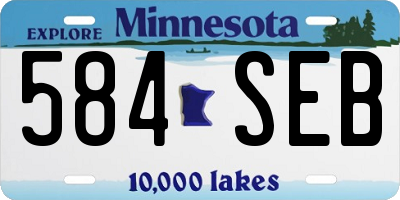MN license plate 584SEB