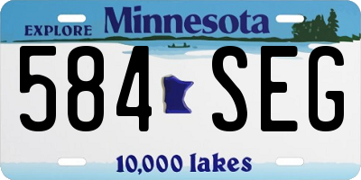 MN license plate 584SEG