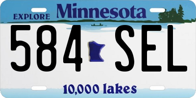 MN license plate 584SEL