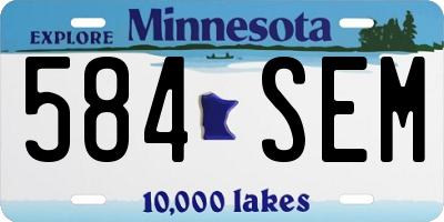 MN license plate 584SEM