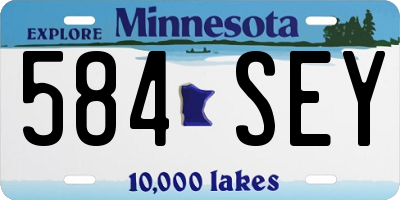 MN license plate 584SEY