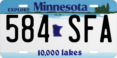 MN license plate 584SFA
