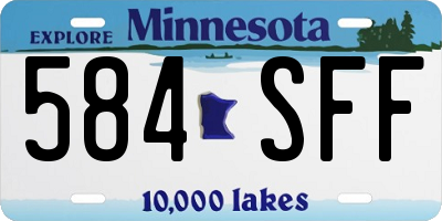 MN license plate 584SFF
