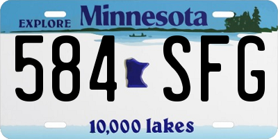 MN license plate 584SFG