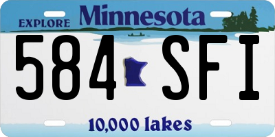 MN license plate 584SFI