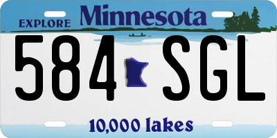 MN license plate 584SGL