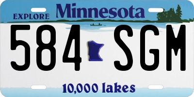 MN license plate 584SGM