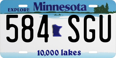 MN license plate 584SGU