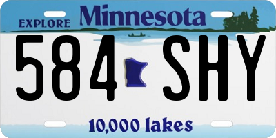 MN license plate 584SHY