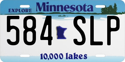 MN license plate 584SLP