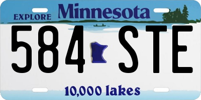MN license plate 584STE