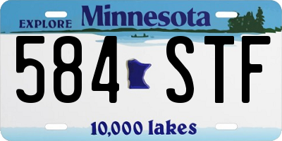 MN license plate 584STF