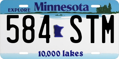 MN license plate 584STM