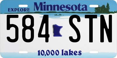 MN license plate 584STN