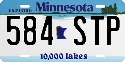 MN license plate 584STP