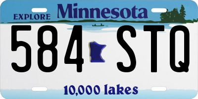 MN license plate 584STQ