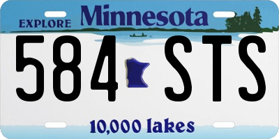 MN license plate 584STS