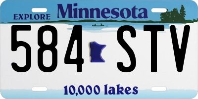MN license plate 584STV