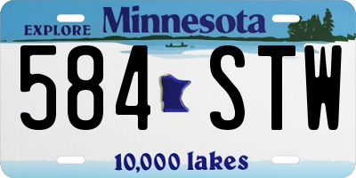 MN license plate 584STW
