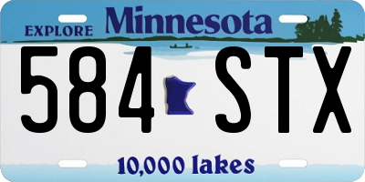 MN license plate 584STX