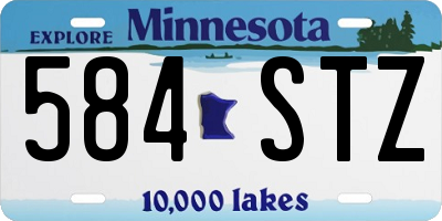 MN license plate 584STZ