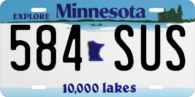 MN license plate 584SUS