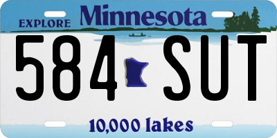 MN license plate 584SUT