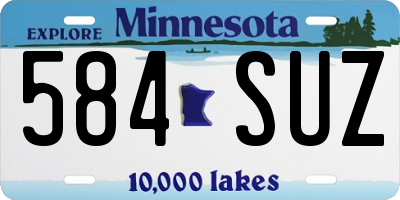 MN license plate 584SUZ