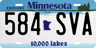 MN license plate 584SVA