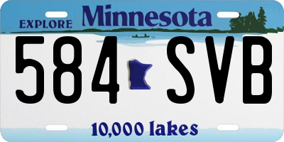 MN license plate 584SVB
