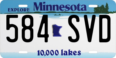 MN license plate 584SVD