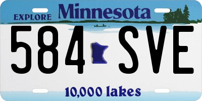 MN license plate 584SVE