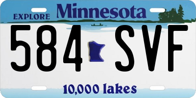 MN license plate 584SVF
