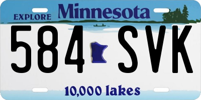 MN license plate 584SVK