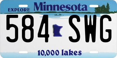 MN license plate 584SWG