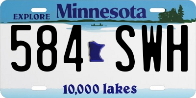MN license plate 584SWH