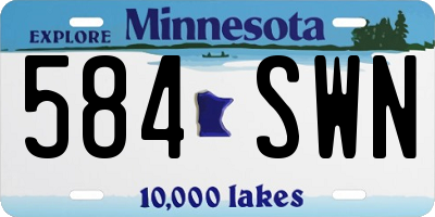 MN license plate 584SWN