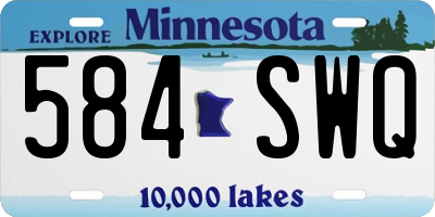 MN license plate 584SWQ